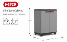 Armoire Boîtier Résine Mobile Bas Extérieur pour Jardin Balcon Terrasse Nouveau