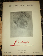 PEINTRE PEINTURE CATALOGUE DE VENTE TRES BELLES ESTAMPES DE PICASSO 1973