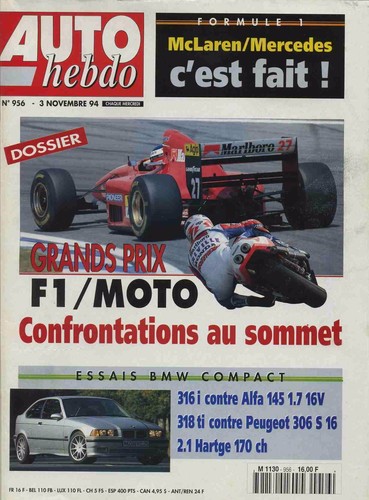 Auto hebdo 956 11 1994 - auto, 03/11/1994