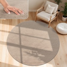Tapis Moderne Salon À Poils Courts Lavable Doux Uni Effet Fourrure Antidérapant
