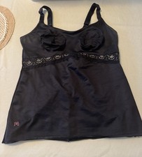 Ruby Ribbon Lace Cami Size 40 Black Level 4 Support Style Slimming Shapewear