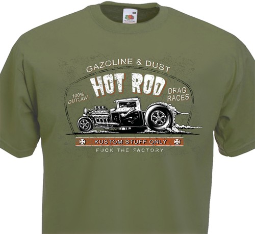 Tee shirt hot rod - hot, gazoline