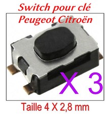 3x Switch bouton pour