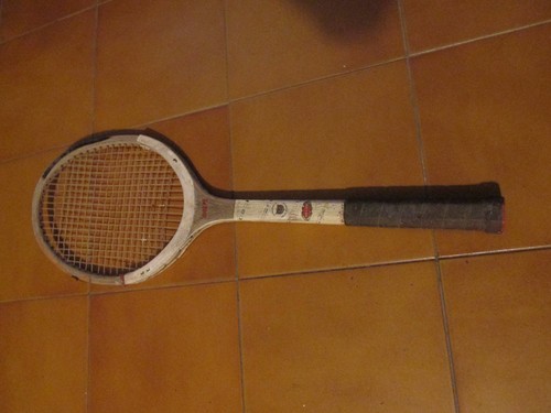 Raquette tennis bois - raquette, en