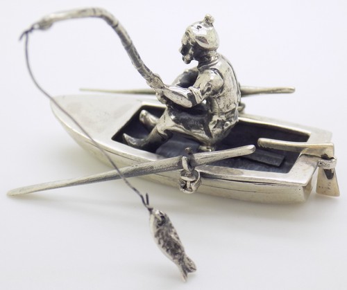 Pêcheur barque argent - pêcheur,
