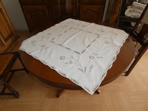 Linge ancien nappe thé - linge,