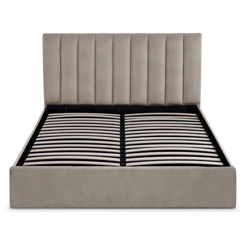 Lit coffre design velours - lit,