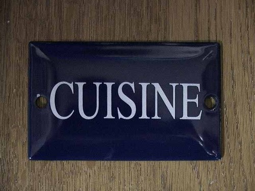 French enamel sign cuisine - sign,