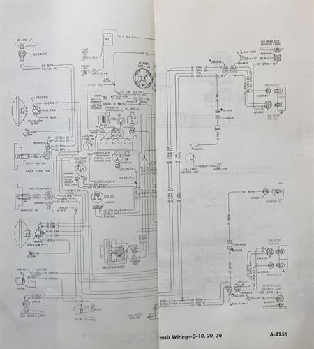 1974 chevy gmc van diagramme - chevy, g