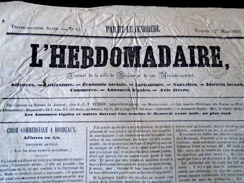 Journal ancien béziers - journal,