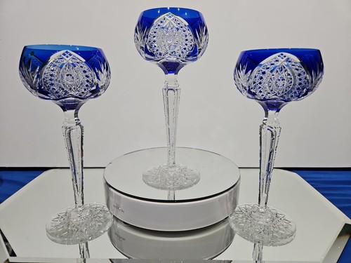 Wine hocks glasses cobalt - hocks,