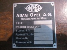 Panneau Type opel Oldtimer