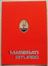 MASERATI BITURBO Car Sales Brochure c1982 ITALIAN TEXT #P18
