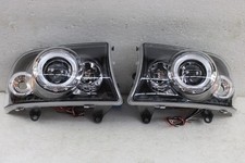 FITS 97-04 DODGE DAKOTA DURANGO BLACK DUAL HALO PROJECTOR LED HEADLIGHTS LAMP