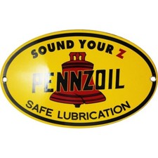 Plaque émaillée :  PENNZOIL