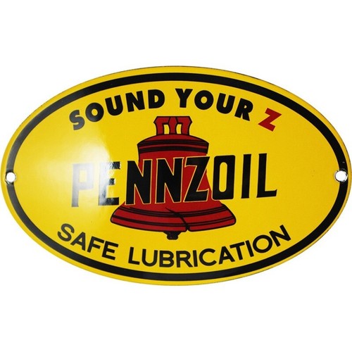Plaque émaillée pennzoil - plaque,
