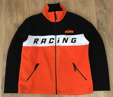 KTM Hard Equipment mens Orange Fleece Racing Motorsport Jacket Sweater size M