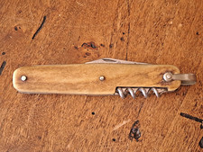 Antique Nogent Chrome 6 Function Knife, Polished Deer Wood