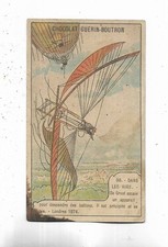 Chromo Chocolat GUERIN-BOUTRON "Dans les Airs. De Groof tries a device "