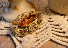 Broche cristal Tchèque laiton