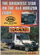 1997 KIA & ASIA MOTORS ROCSTA 4x4 CAB CHASSIS UTE AM102 2p Australian Brochure 