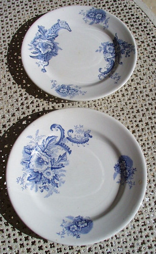Paire assiettes anciennes - paire, de