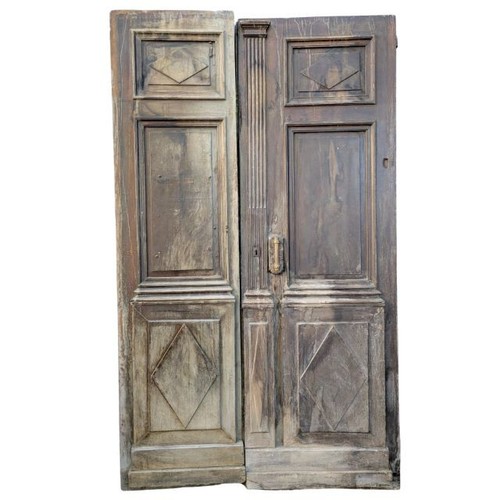 Paire portes bois - portes, en