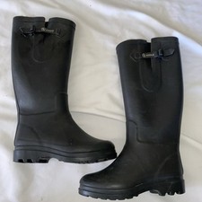 Aigle Black Faux Fur Lined Women’s Wellington Boots US 6.5 EU 37