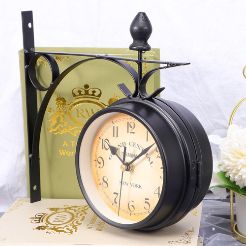 Double sided clock - double, garden