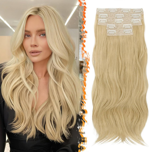 Blonde extension clip - blonde,