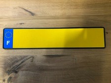 PLAQUE IMMATRICULATION VIERGE ALU JAUNE 520*110 LOT DE 5 PLAQUES IM.  AVANT 2009