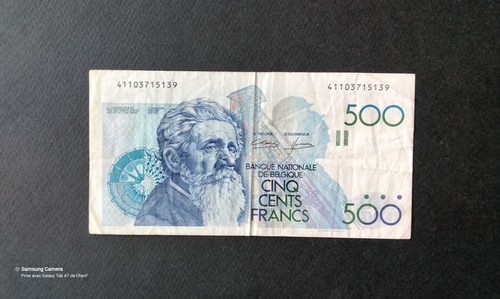 Billet banque 500fr - banque, belge
