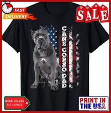Cane Corso Dad_ Dog Owner Italian Mastiff USA American Flag Gift Unisex T-Shirt