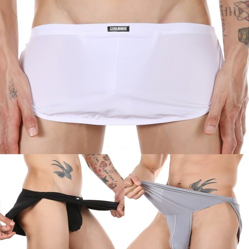 Boxer homme provocant fendu