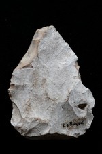Mousterian Hand Axe in white