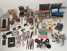 Lot of flea market showcase objects drawer backgrounds
