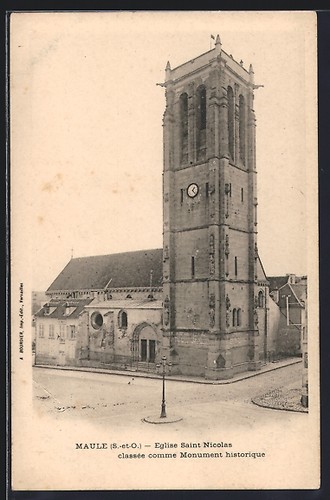Cpa maule église - maule,,