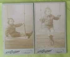 cdv: child on his swing by BEJAIA ex CANDLE 1870/80