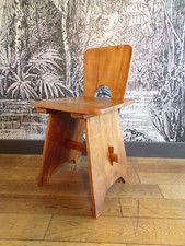 rare CHAIR RECONSTRUCTION-OAK-DESIGN 1940-50-DLG DUMOND SOGNOT GABRIEL