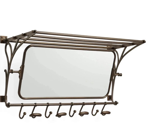 Porte manteau marron - porte-manteau, miroir