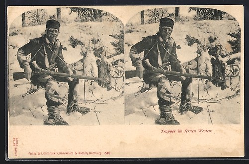 Trappeur carte postale