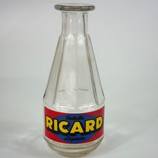 Vintage French Bistro Street Cafe Glass Anisette Ricard Liqueur Carafe Bottle