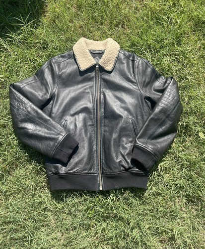 Blouson cuir aviateur homme - cuir,