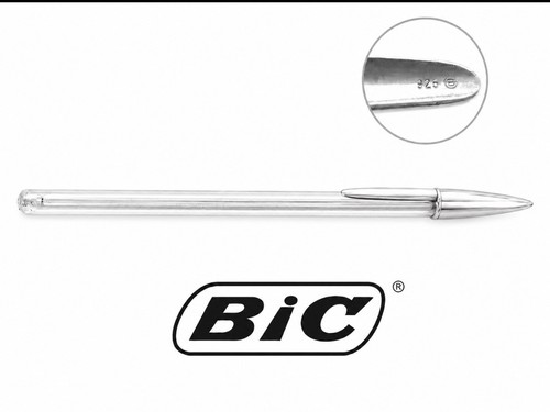 Stylo bic cristal argent - cristal,