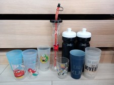 Lot de 14 verres gobelets, gourdes enfant (Disney, Astérix ...)