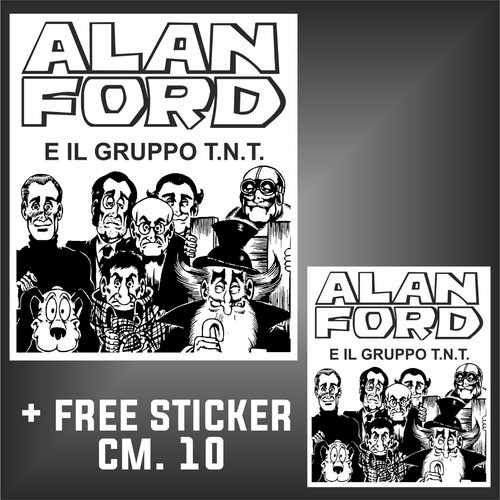 Autocollant alan ford gruppo - autocollant,