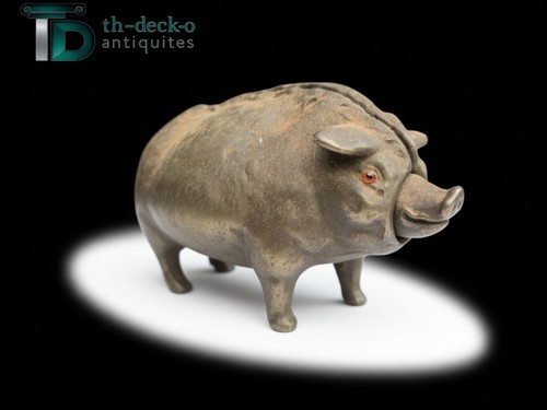 Cochon sonnette table fonte - cochon,