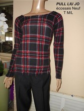 PULL LIU JO ECOSSAIS ROUGE /