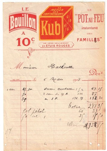 Ancien papier entête - à, ou