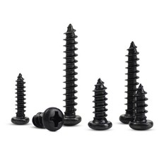 M2 M2.3 M2.5 M3 M4 Black Steel Phillips Pan Head Self Tapping Screws Sheet Metal